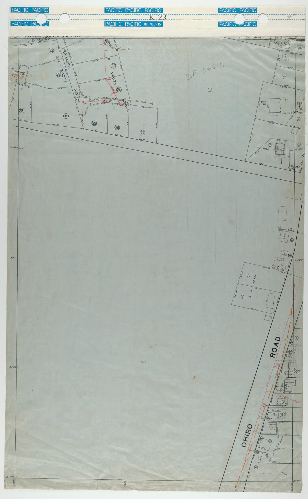 40 Foot to an Inch Record Sheet, sheet K23