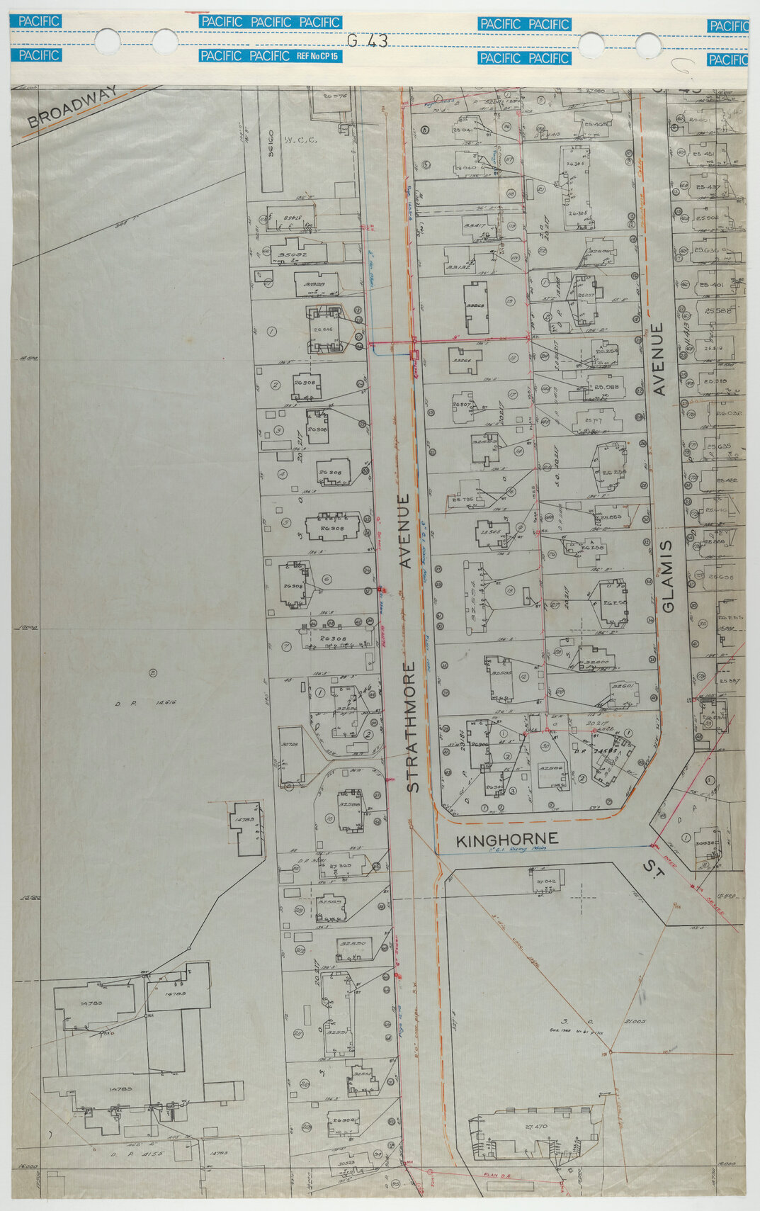 40 Foot to an Inch Record Sheet, sheet G43