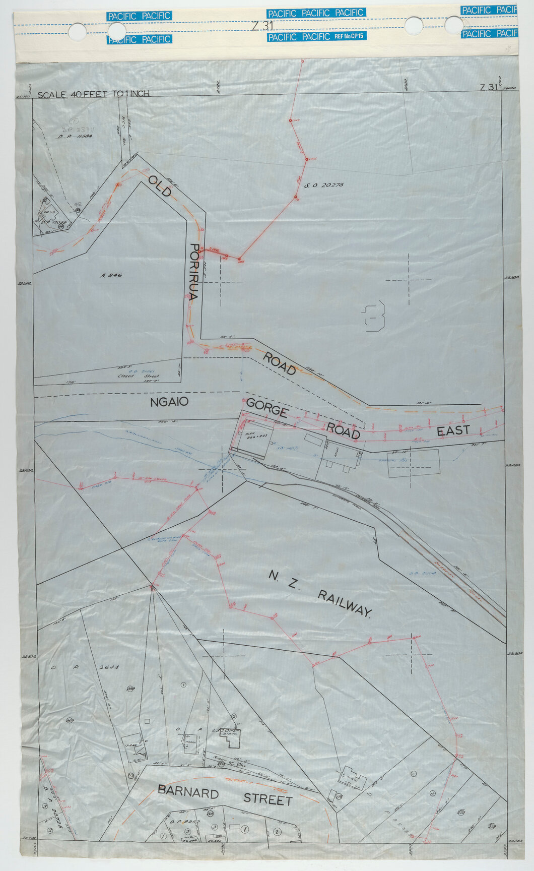 40 Foot to an Inch Record Sheet, sheet Z31