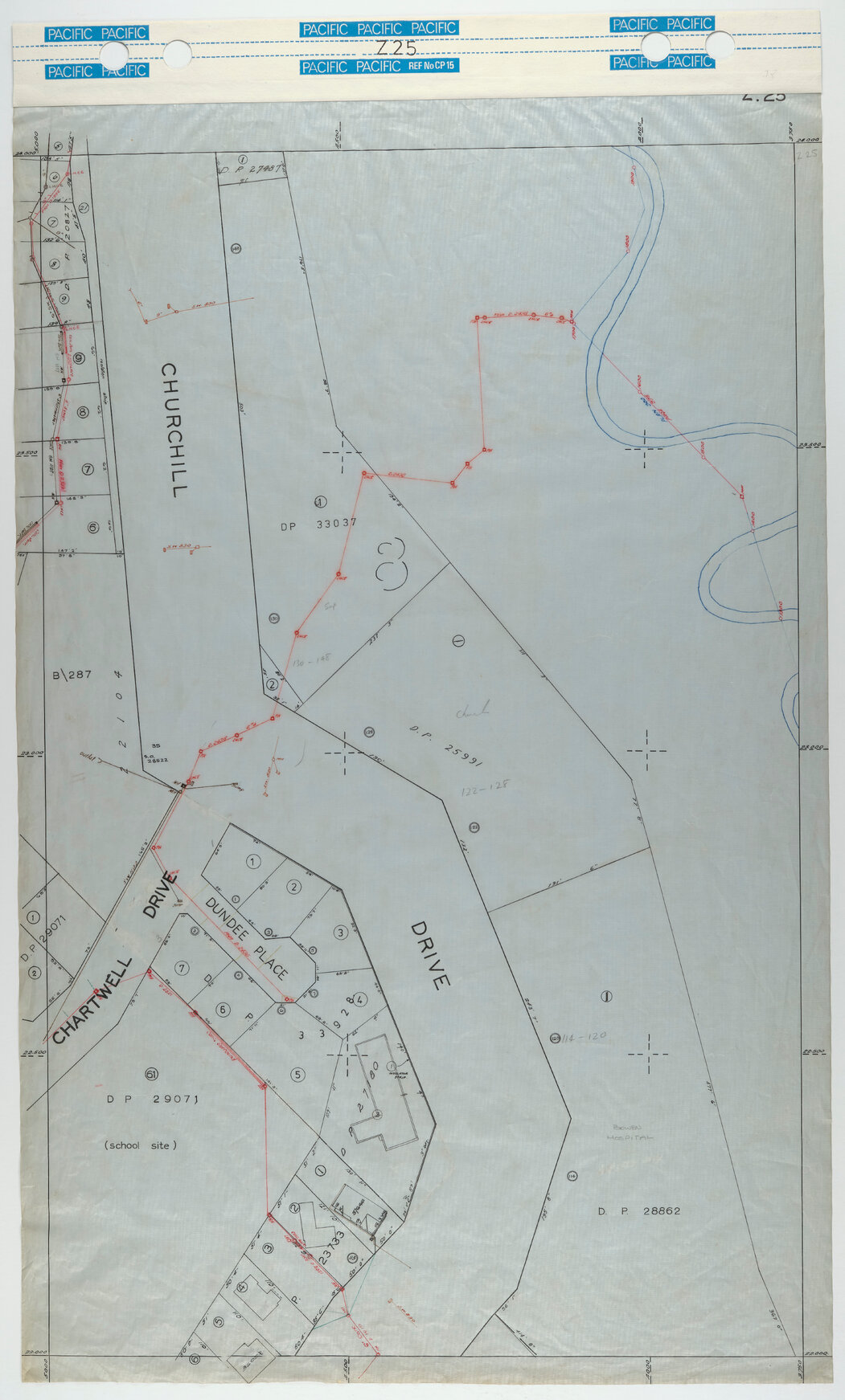 40 Foot to an Inch Record Sheet, sheet Z25