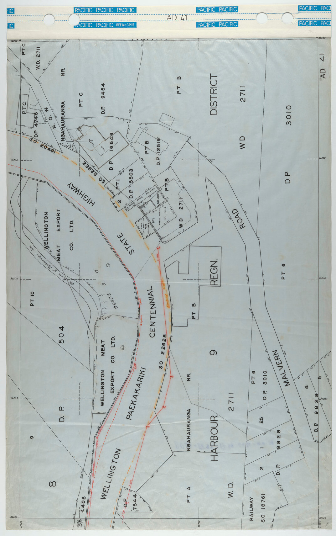 40 Foot to an Inch Record Sheet, sheet AD41