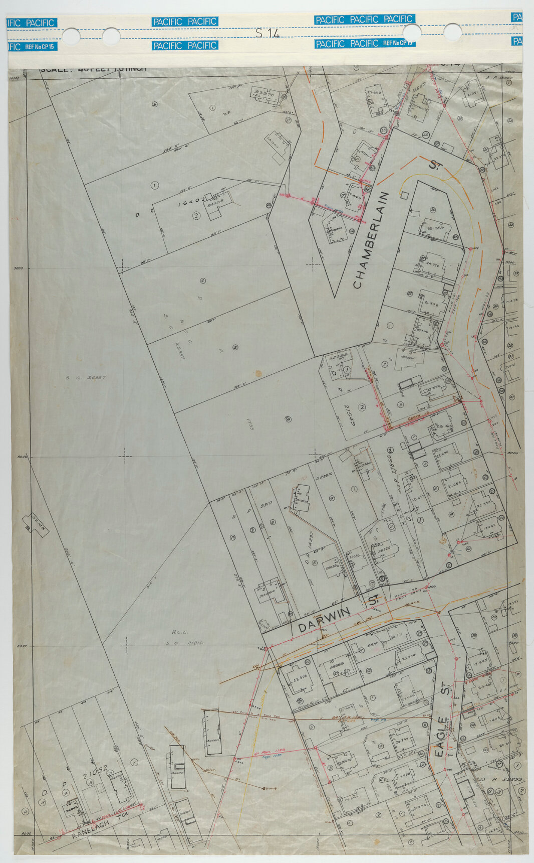 40 Foot to an Inch Record Sheet, sheet S14