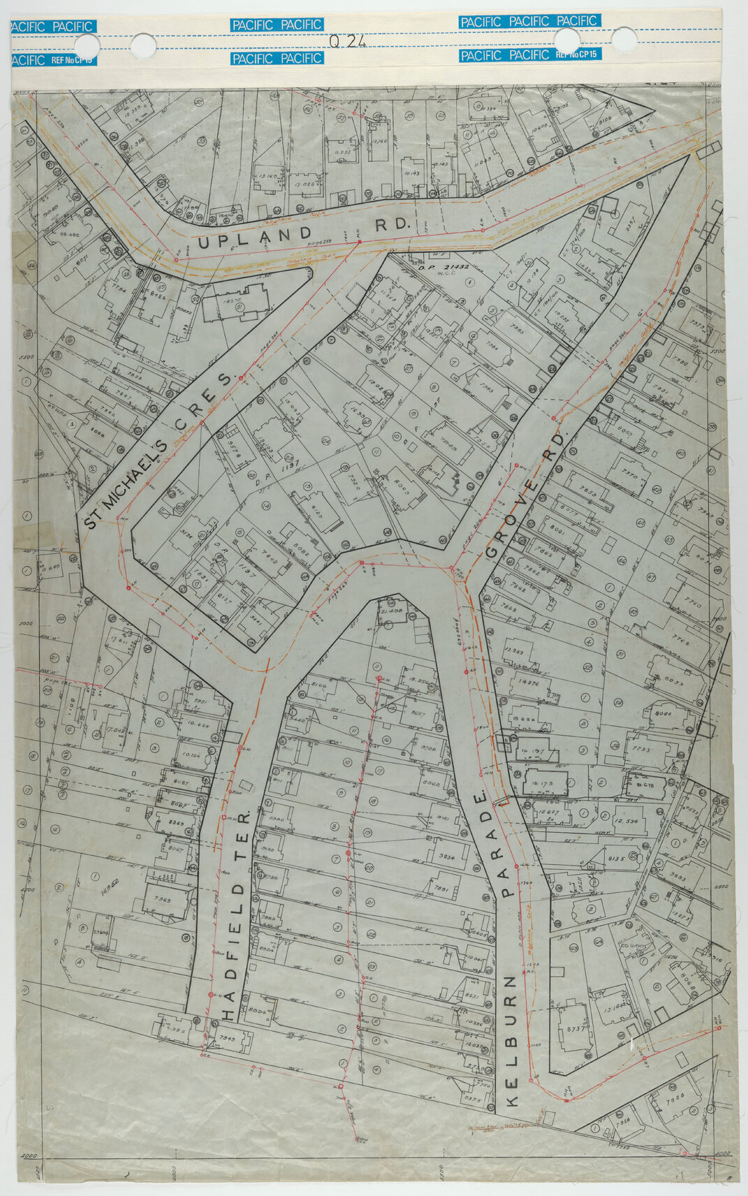 40 Foot to an Inch Record Sheet, sheet Q24