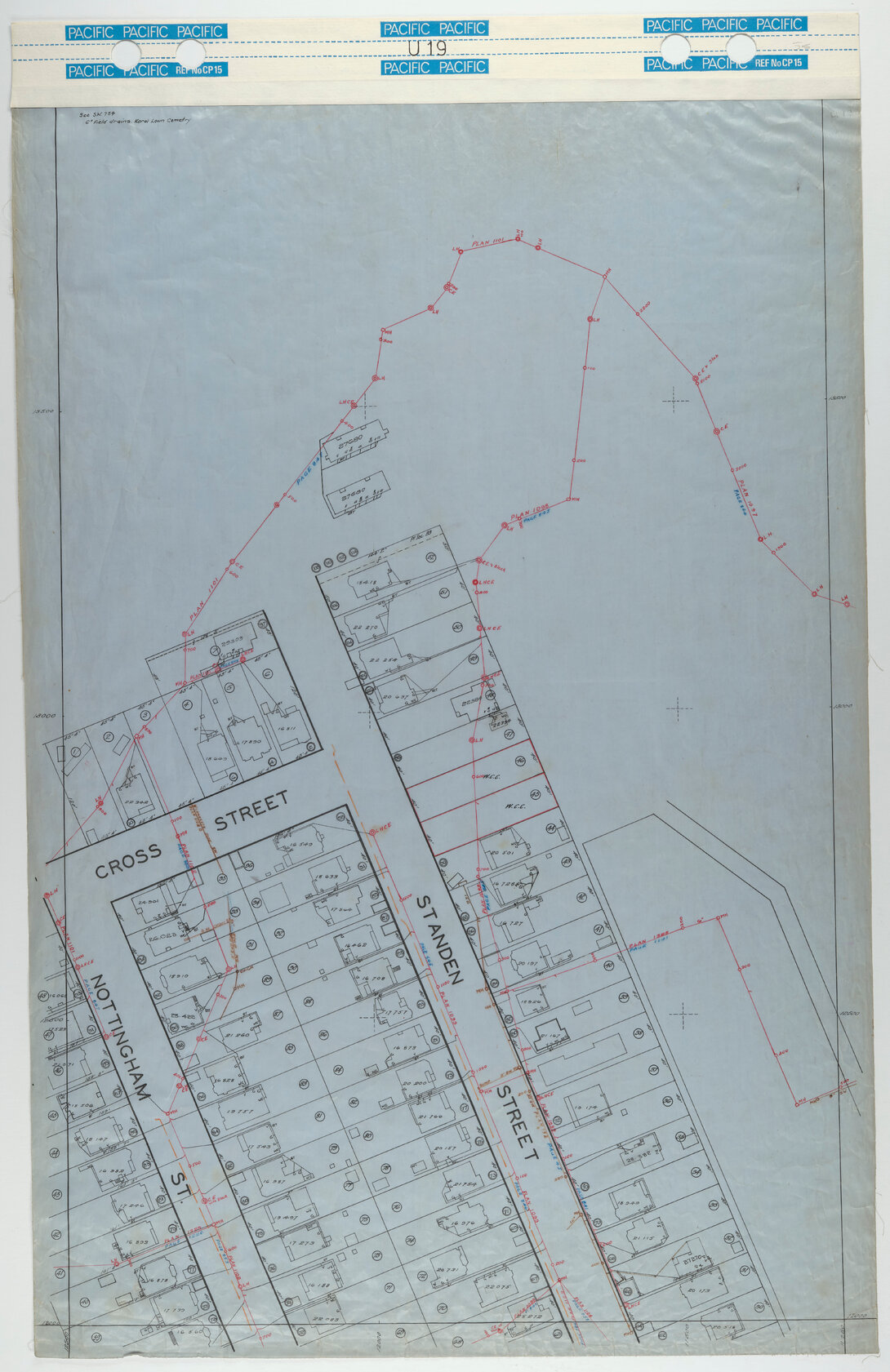 40 Foot to an Inch Record Sheet, sheet U19