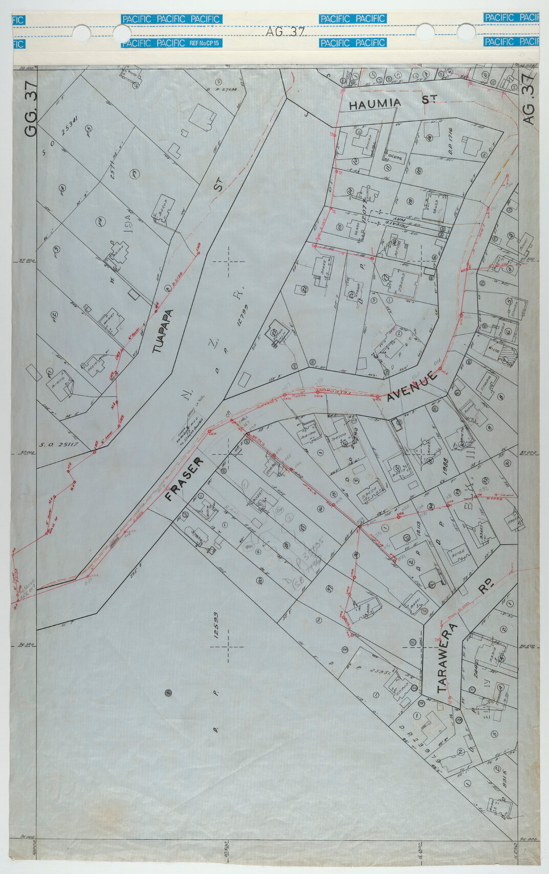 40 Foot to an Inch Record Sheet, sheet AG37