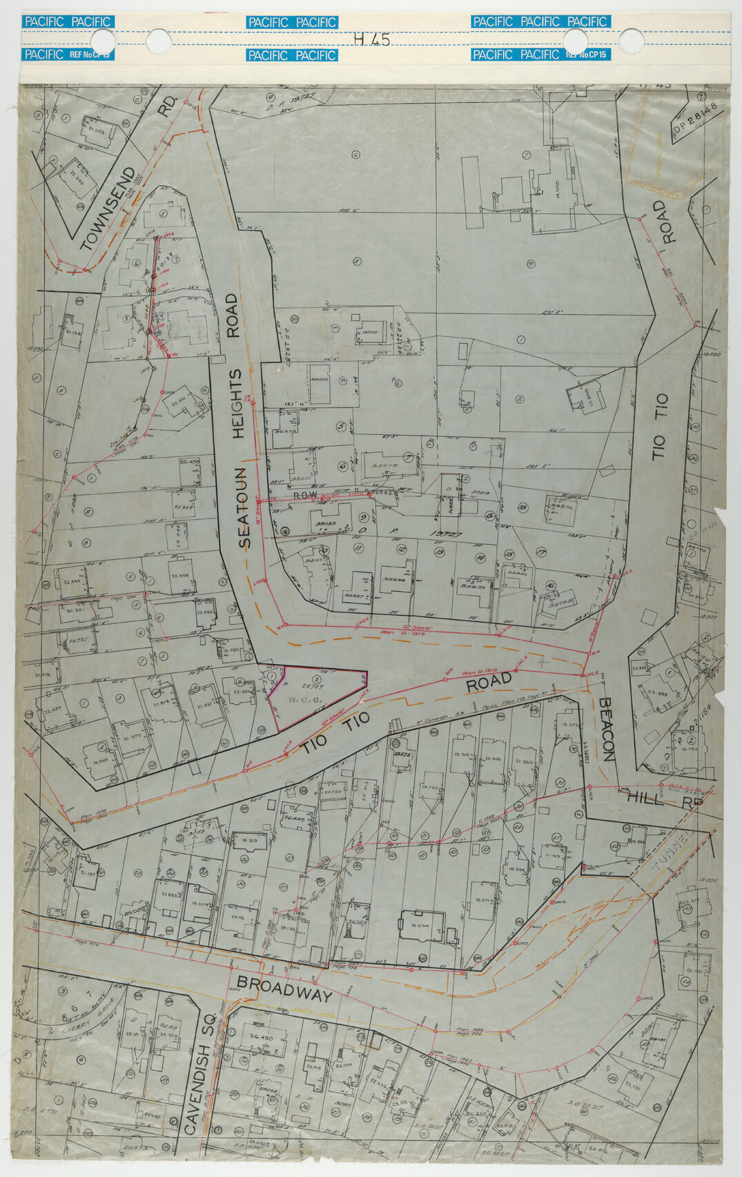 40 Foot to an Inch Record Sheet, sheet H45