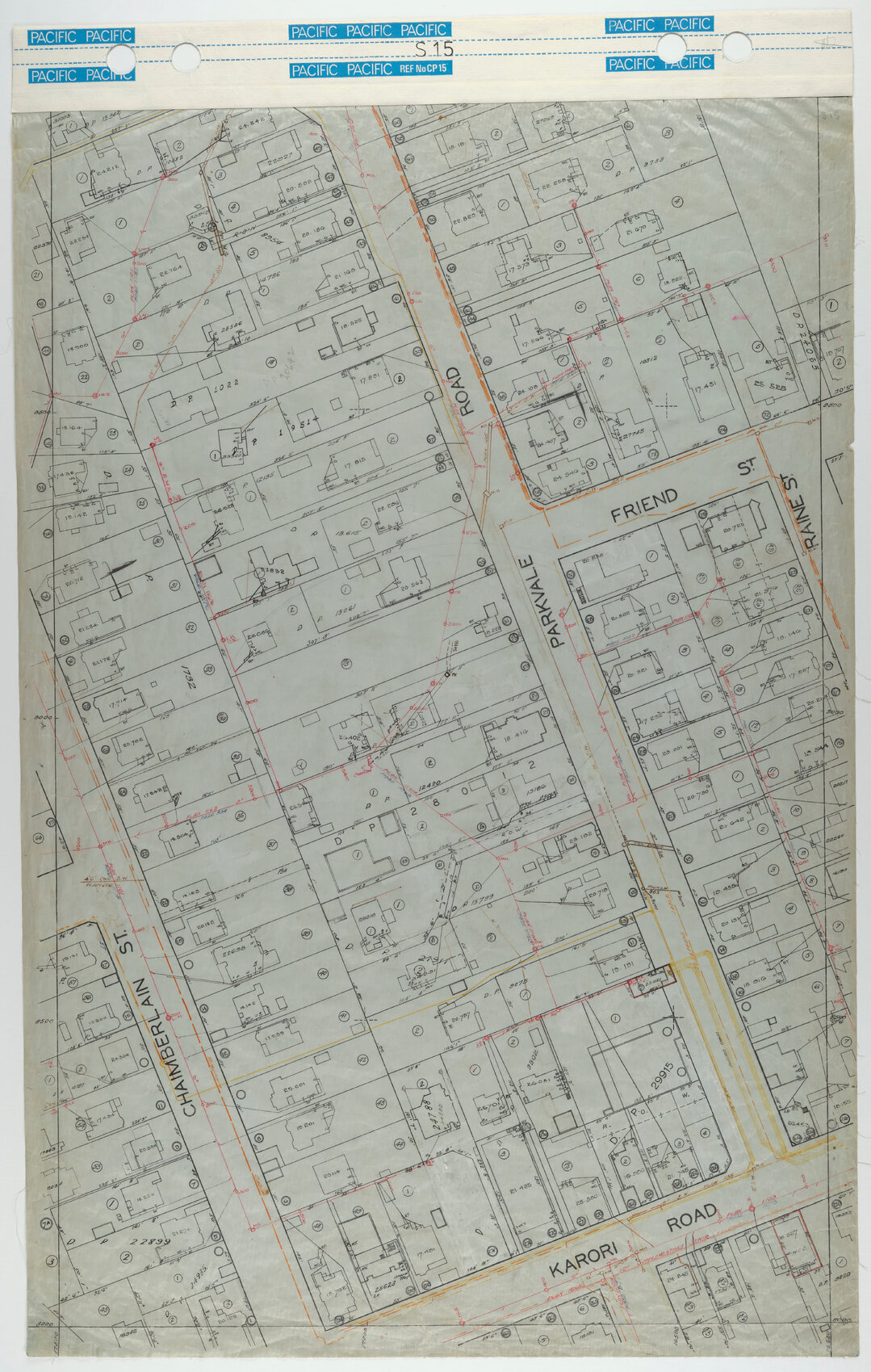 40 Foot to an Inch Record Sheet, sheet S15