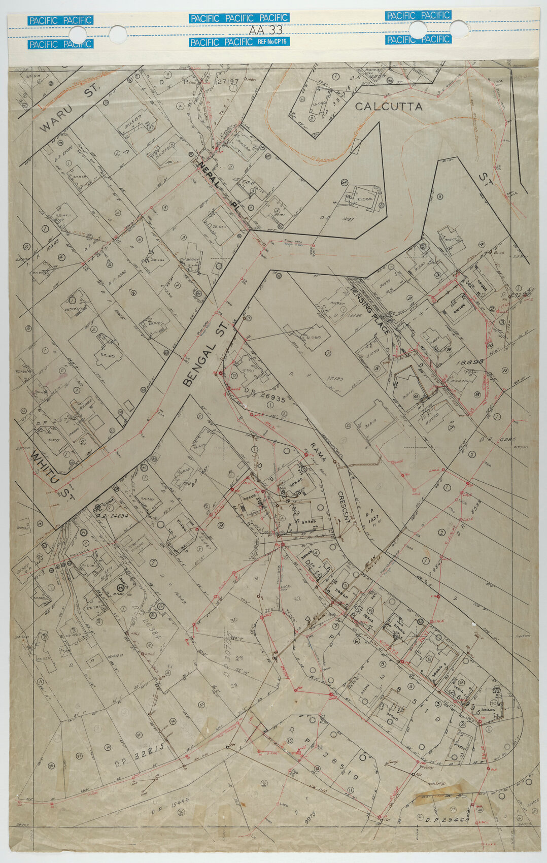 40 Foot to an Inch Record Sheet, sheet AA33