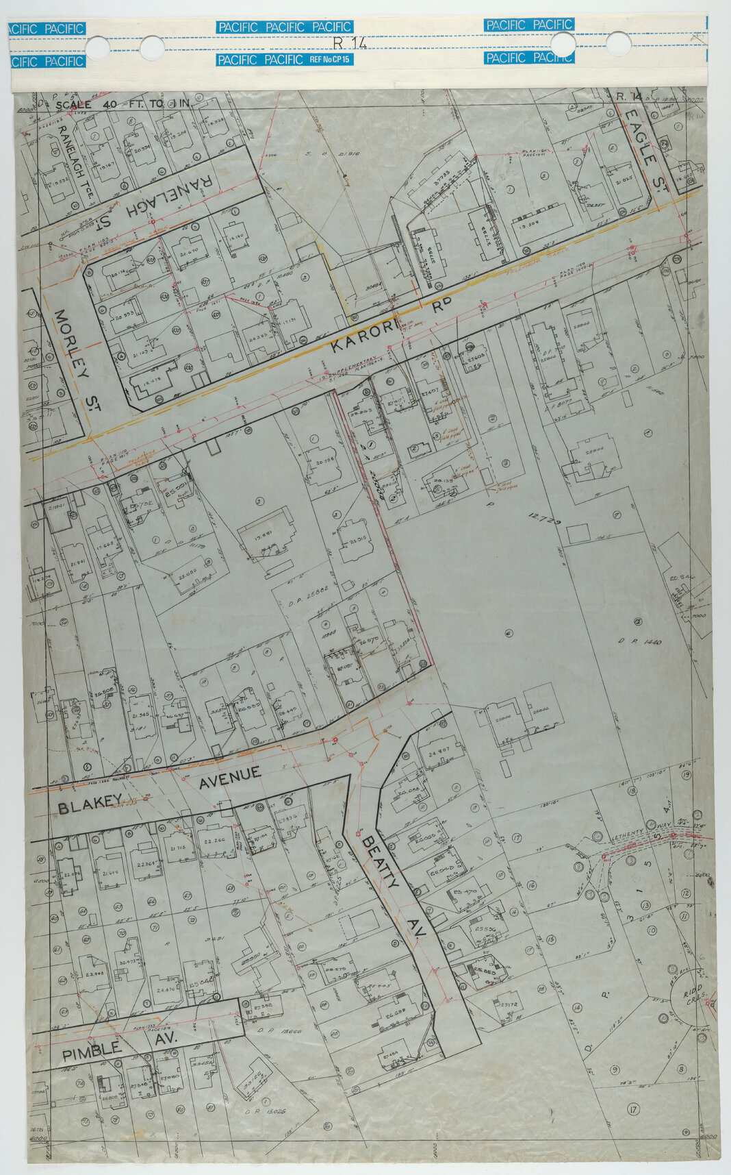 40 Foot to an Inch Record Sheet, sheet R14