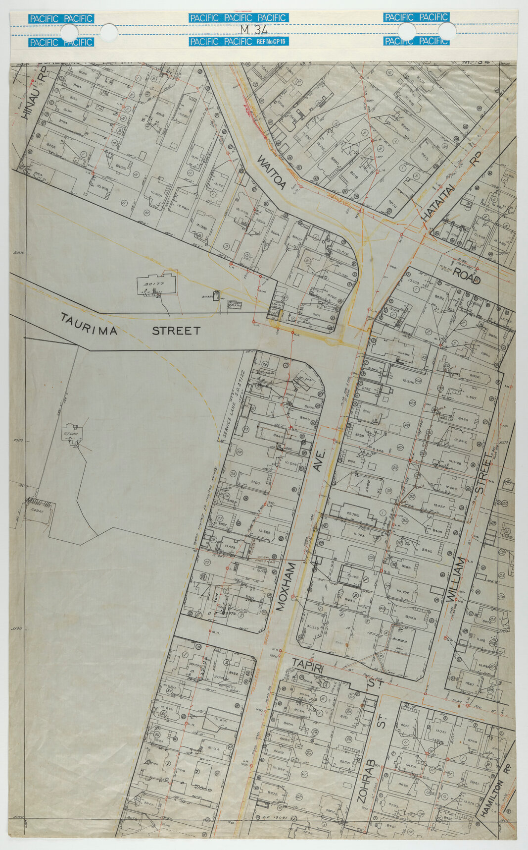 40 Foot to an Inch Record Sheet, sheet M34