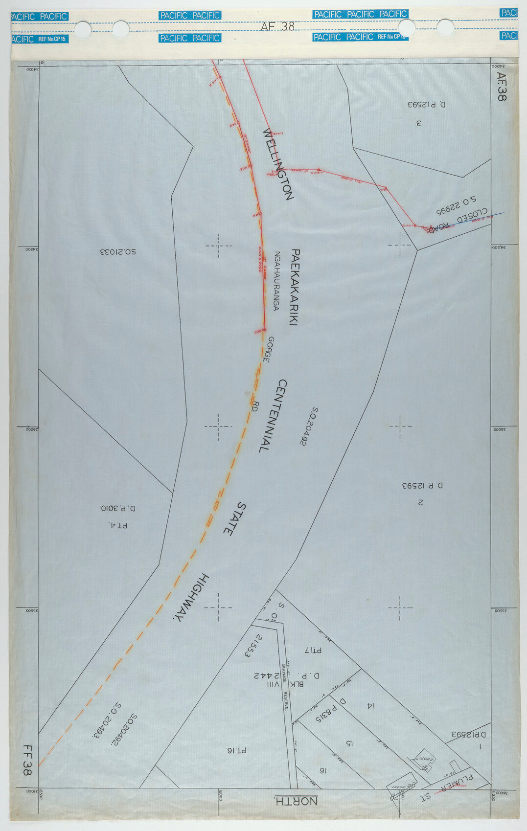 40 Foot to an Inch Record Sheet, sheet AF38