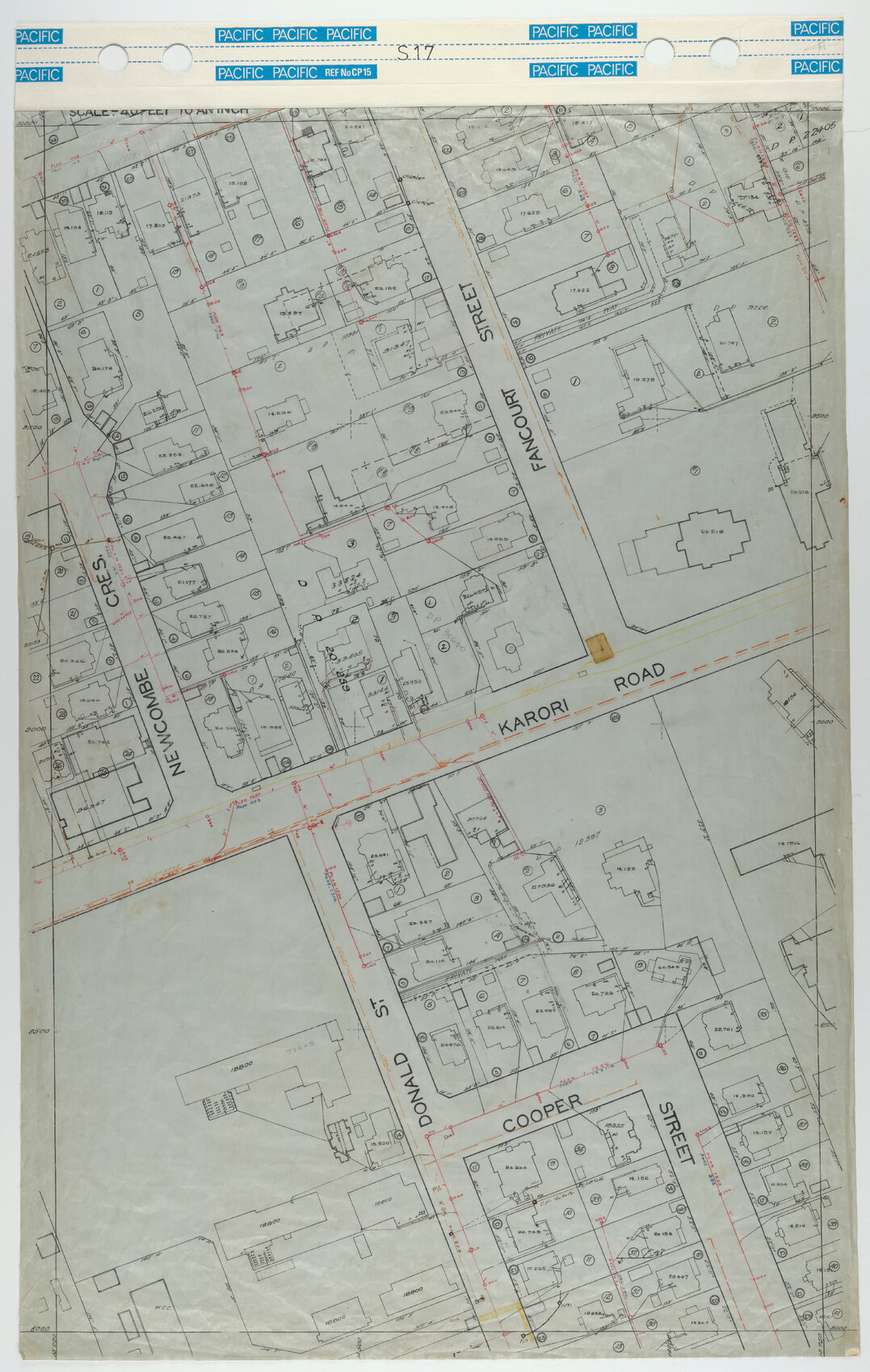 40 Foot to an Inch Record Sheet, sheet S17