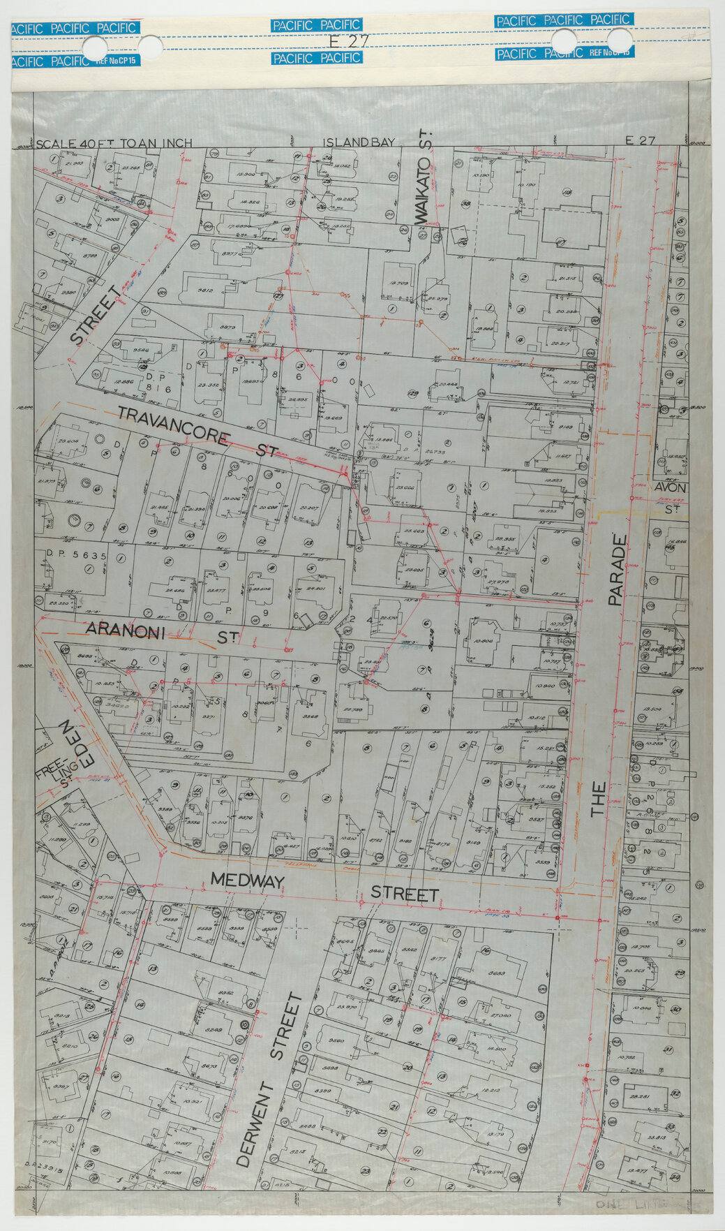 40 Foot to an Inch Record Sheet, sheet E27