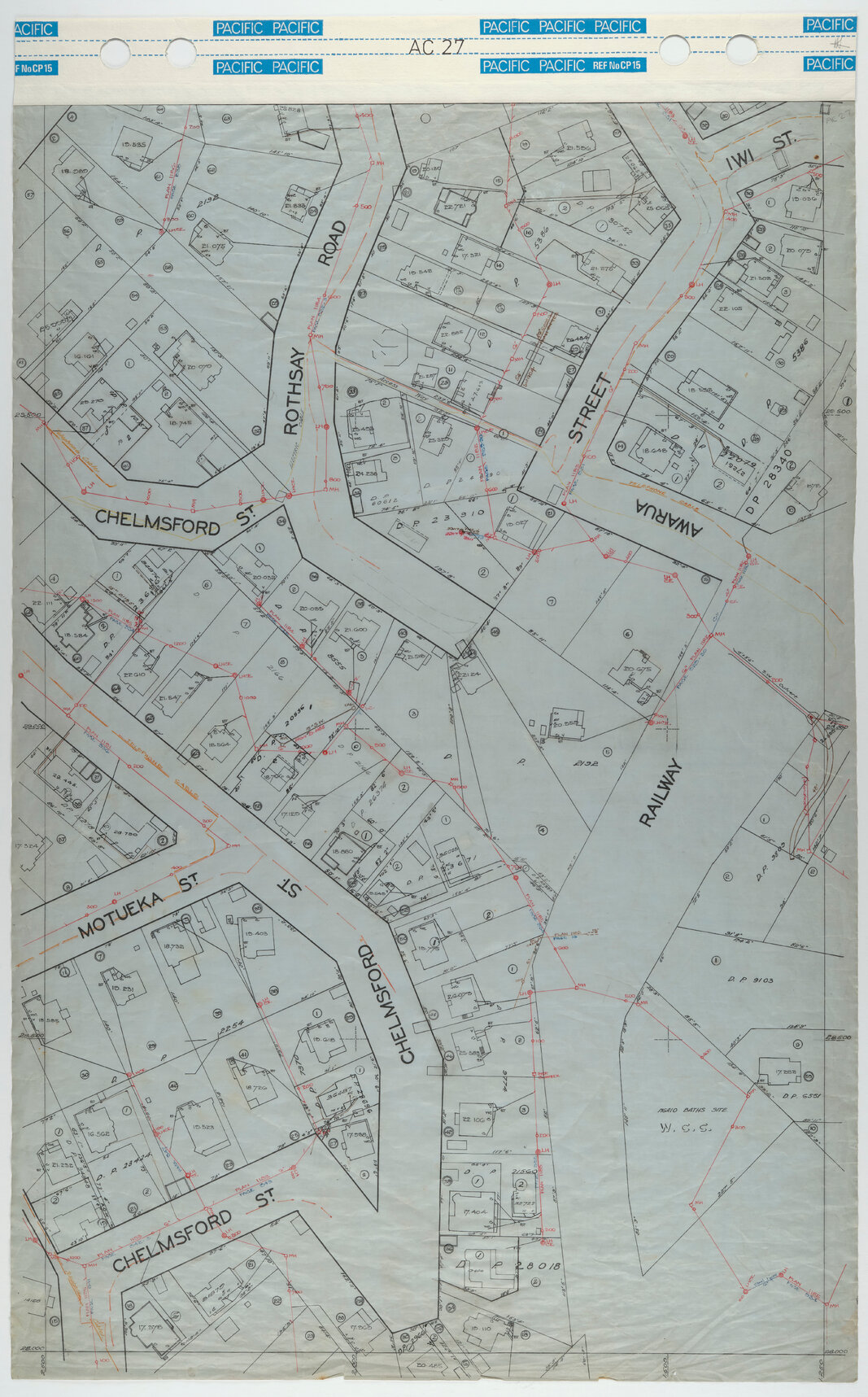 40 Foot to an Inch Record Sheet, sheet AC27