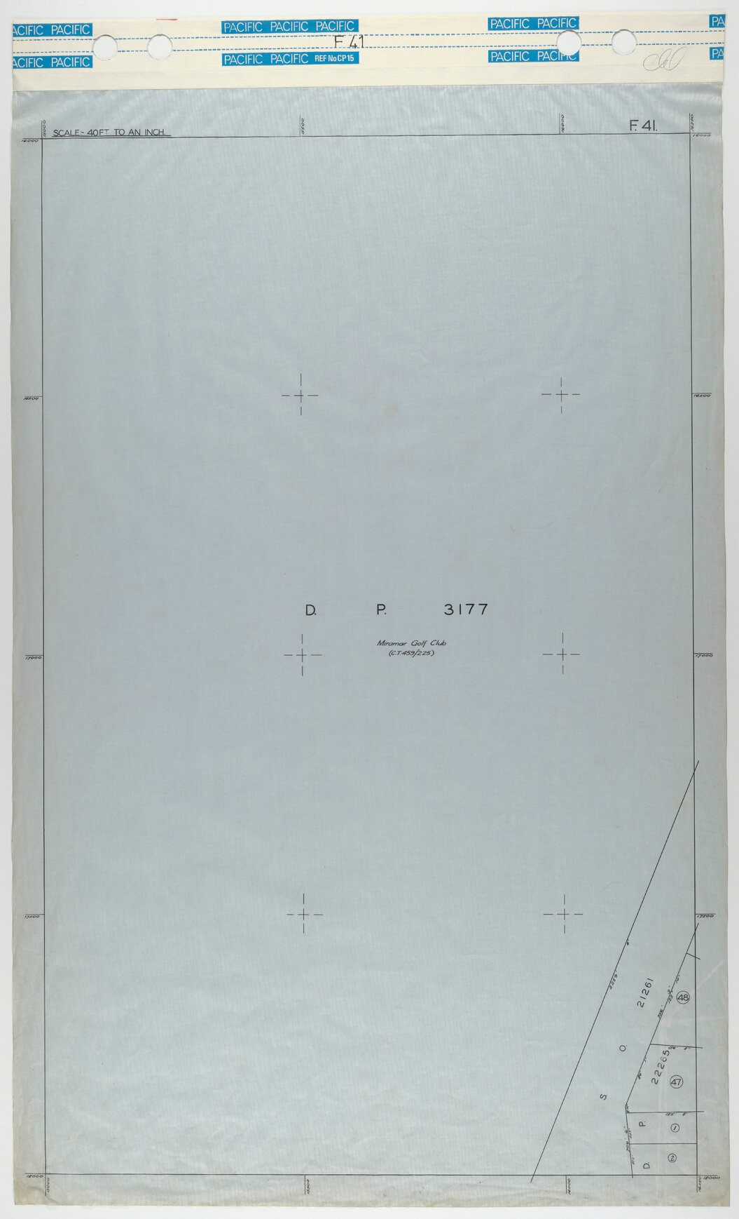 40 Foot to an Inch Record Sheet, sheet F41