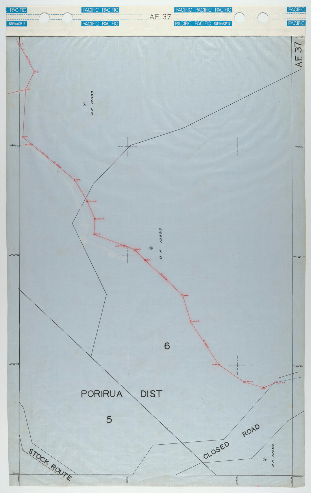 40 Foot to an Inch Record Sheet, sheet AF37