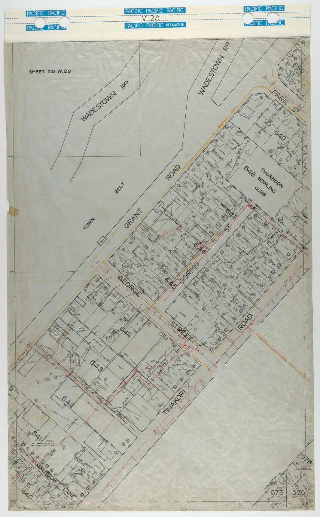 40 Foot to an Inch Record Sheet, sheet V28