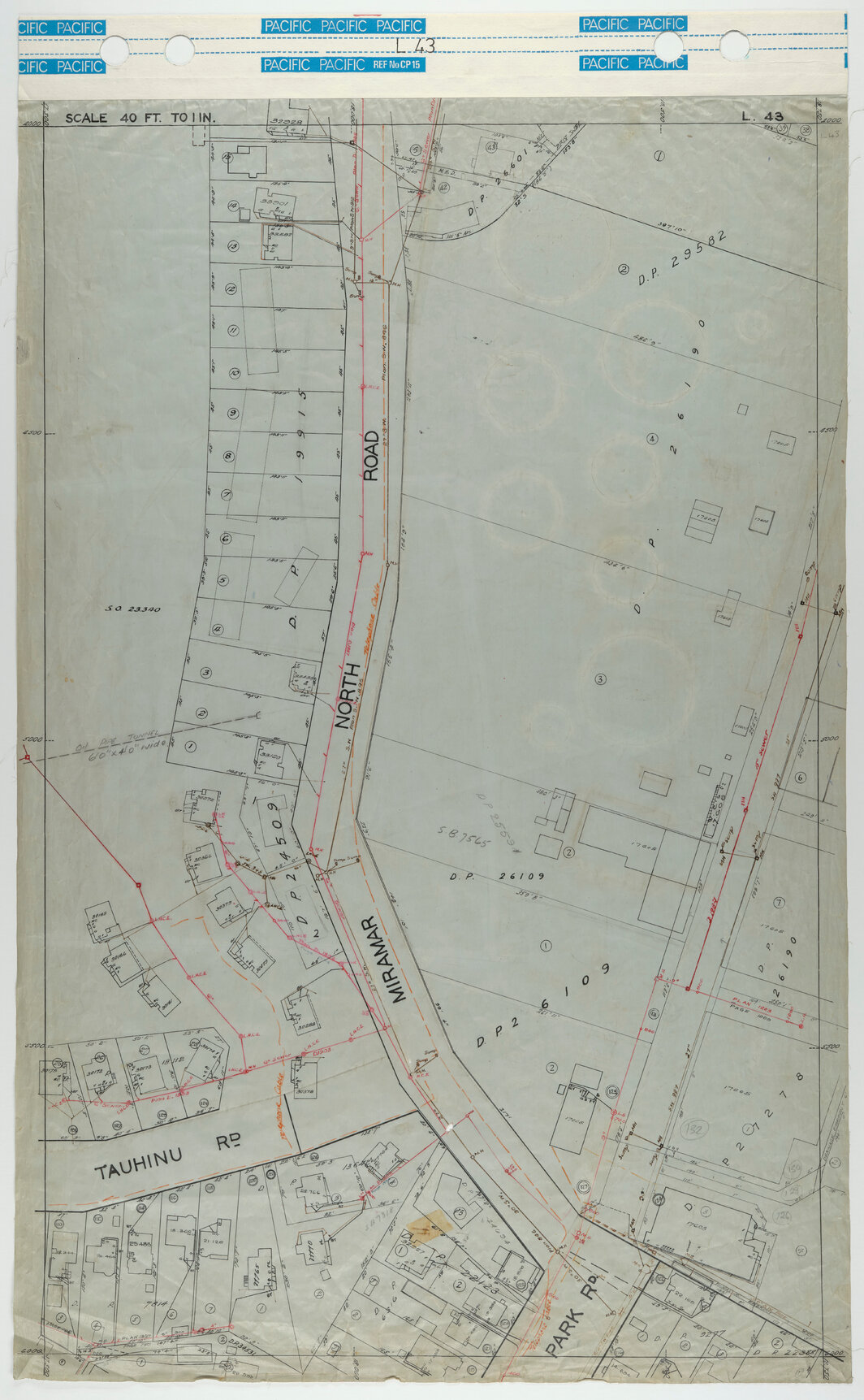 40 Foot to an Inch Record Sheet, sheet L43