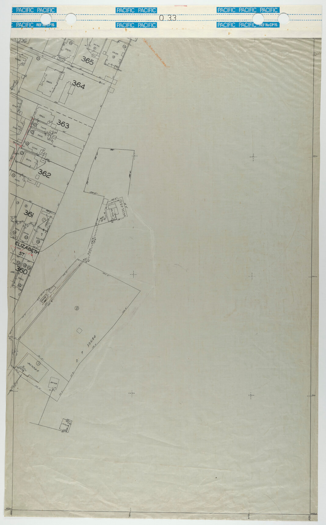 40 Foot to an Inch Record Sheet, sheet O33