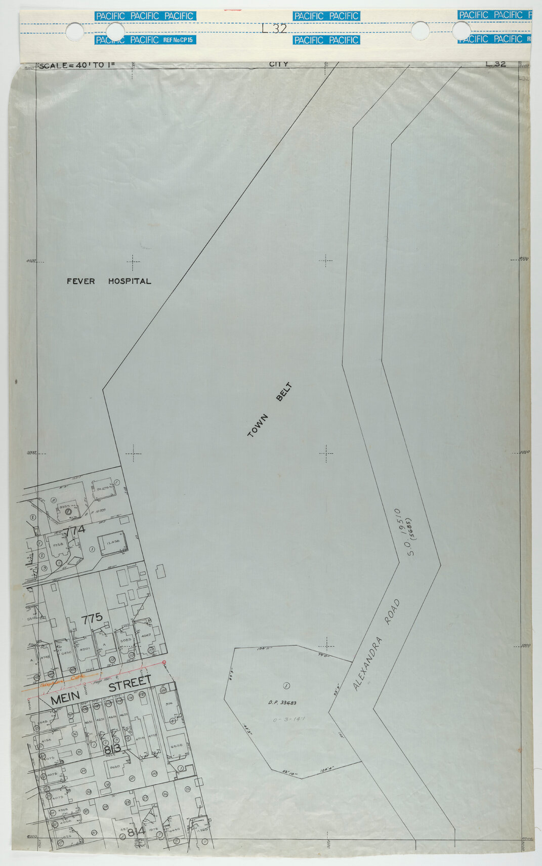 40 Foot to an Inch Record Sheet, sheet L32