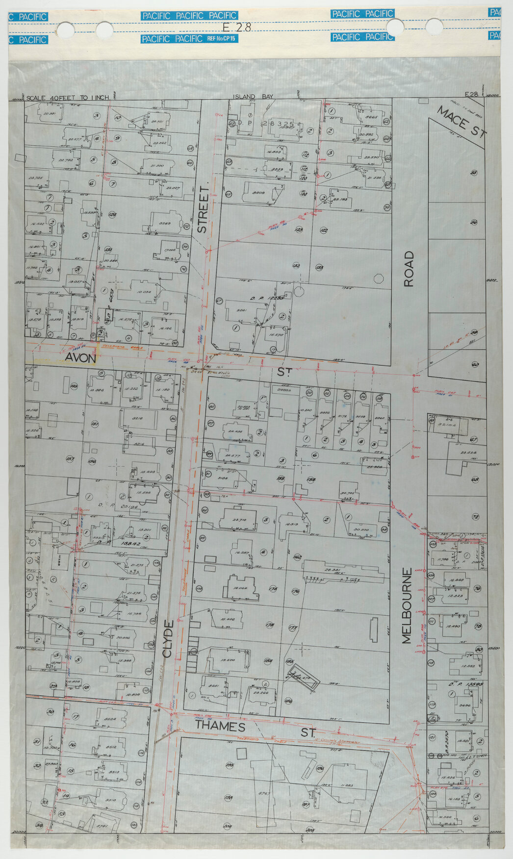 40 Foot to an Inch Record Sheet, sheet E28