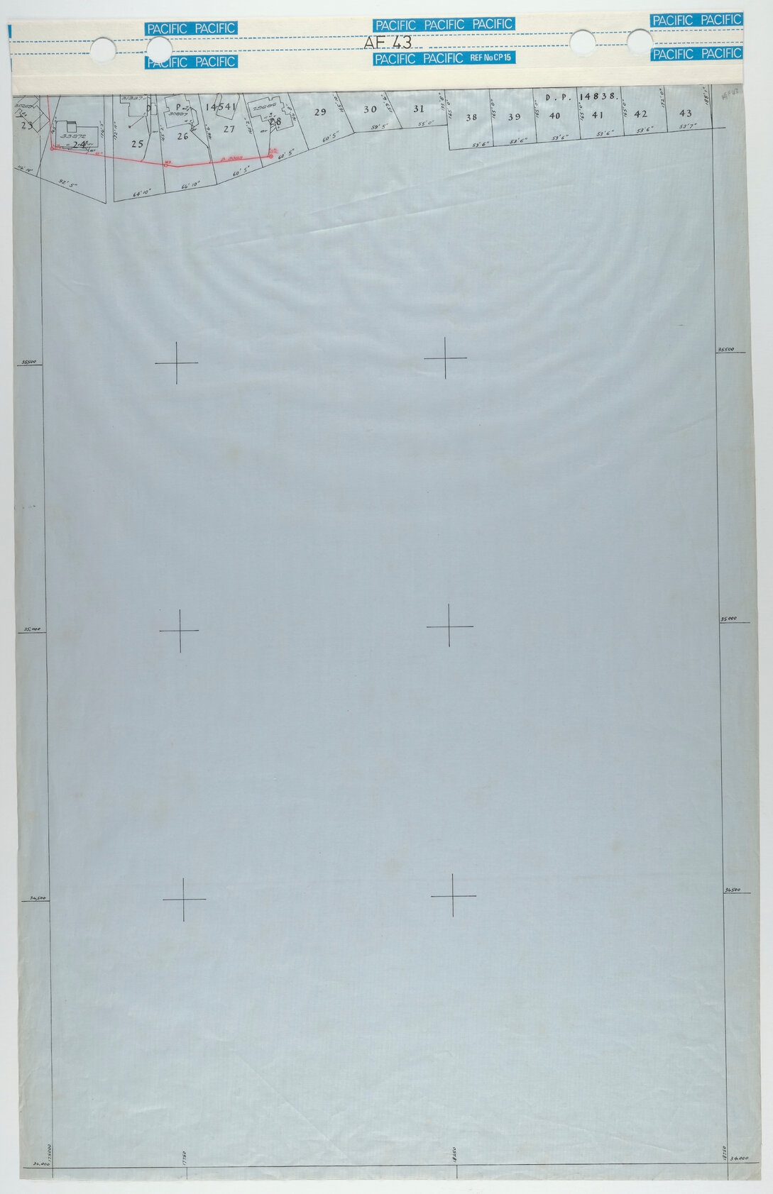 40 Foot to an Inch Record Sheet, sheet AF43