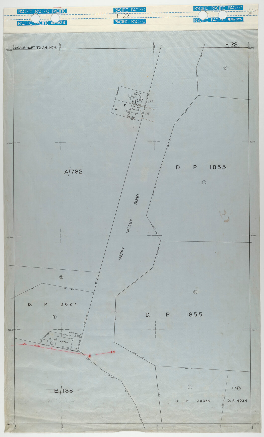 40 Foot to an Inch Record Sheet, sheet F22