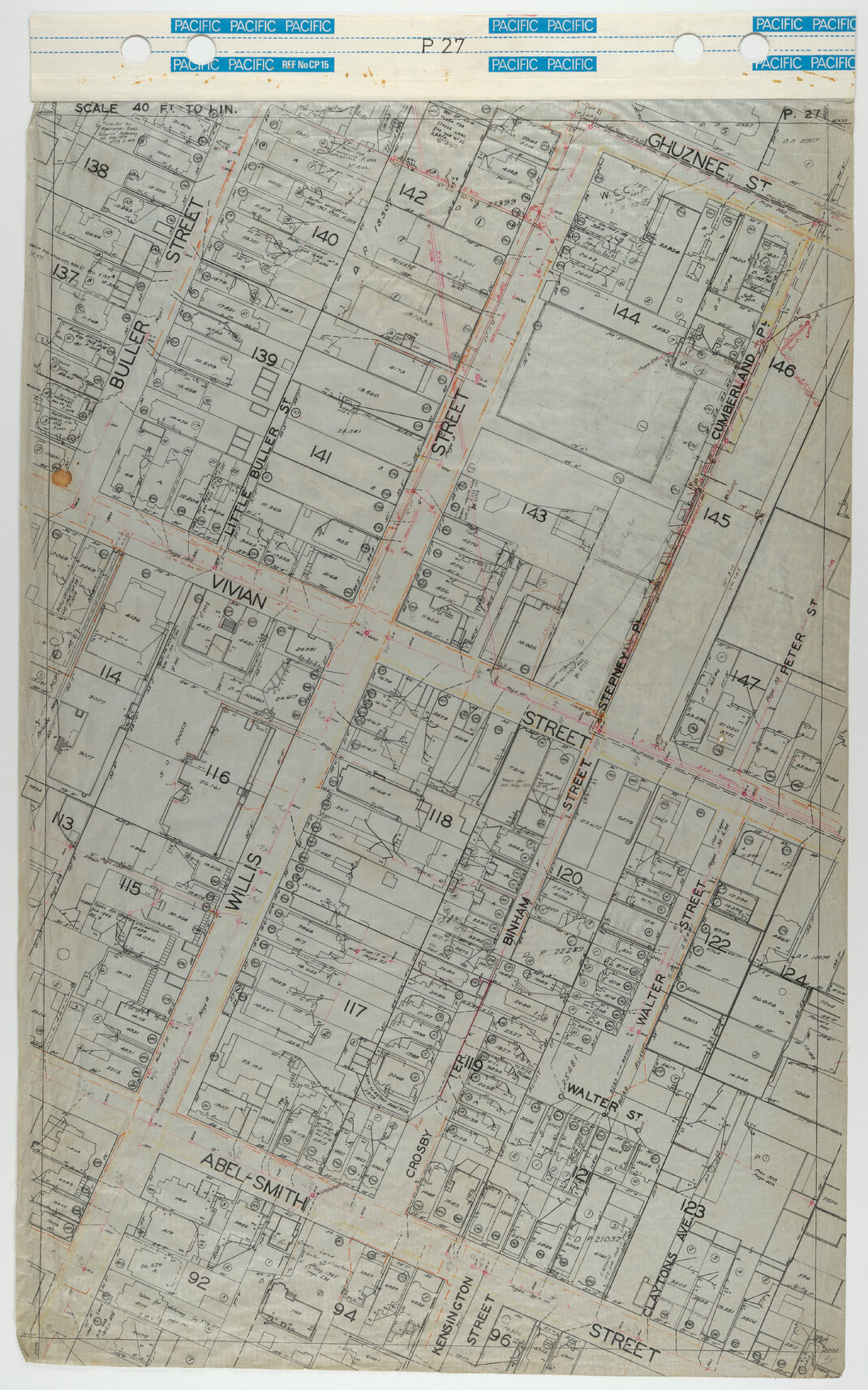 40 Foot to an Inch Record Sheet, sheet P27