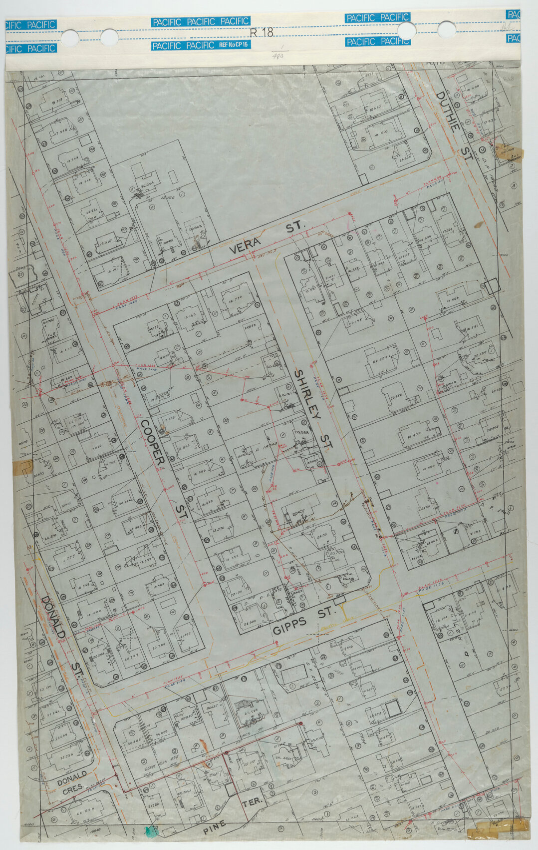 40 Foot to an Inch Record Sheet, sheet R18