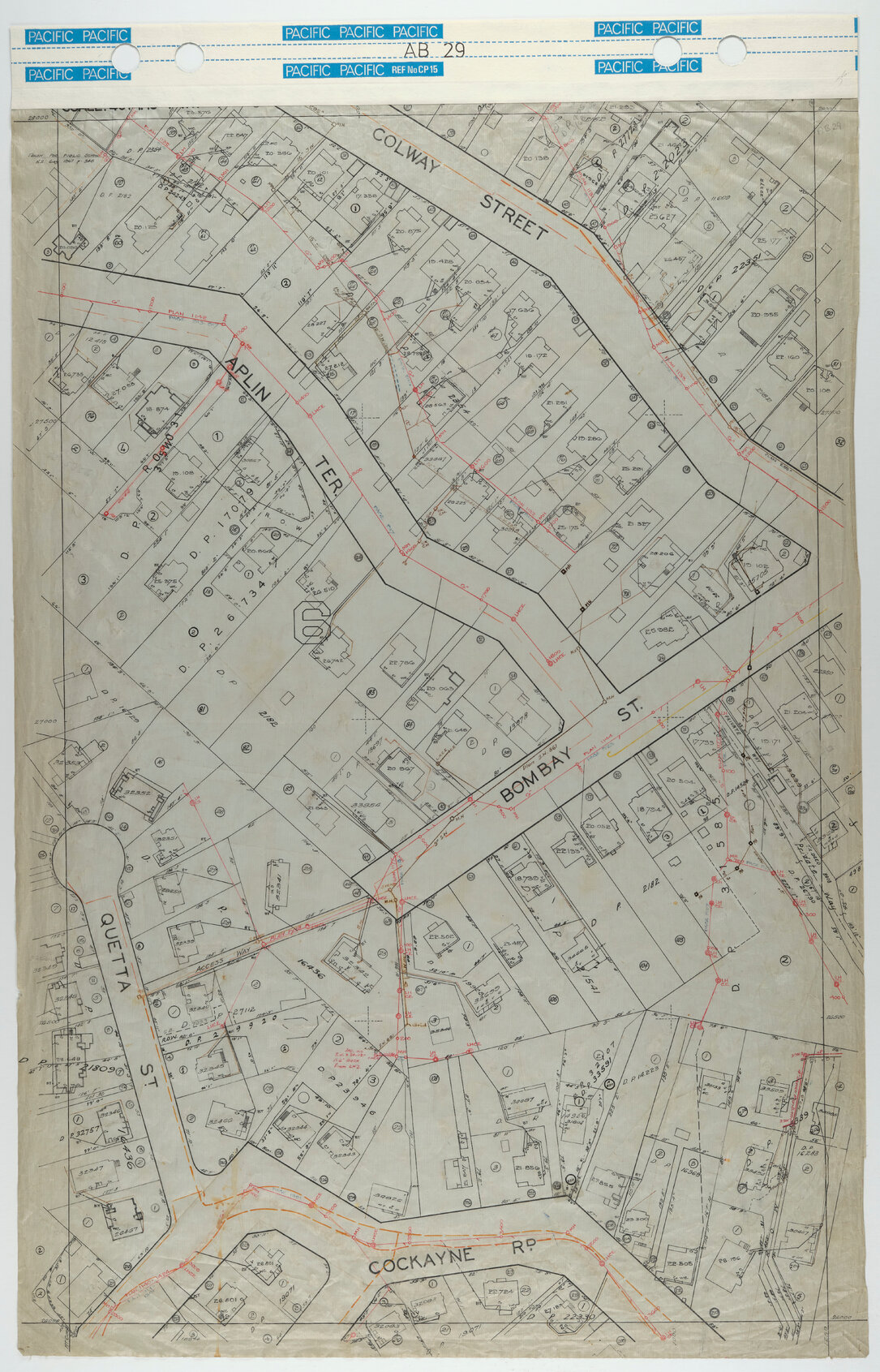 40 Foot to an Inch Record Sheet, sheet AB29