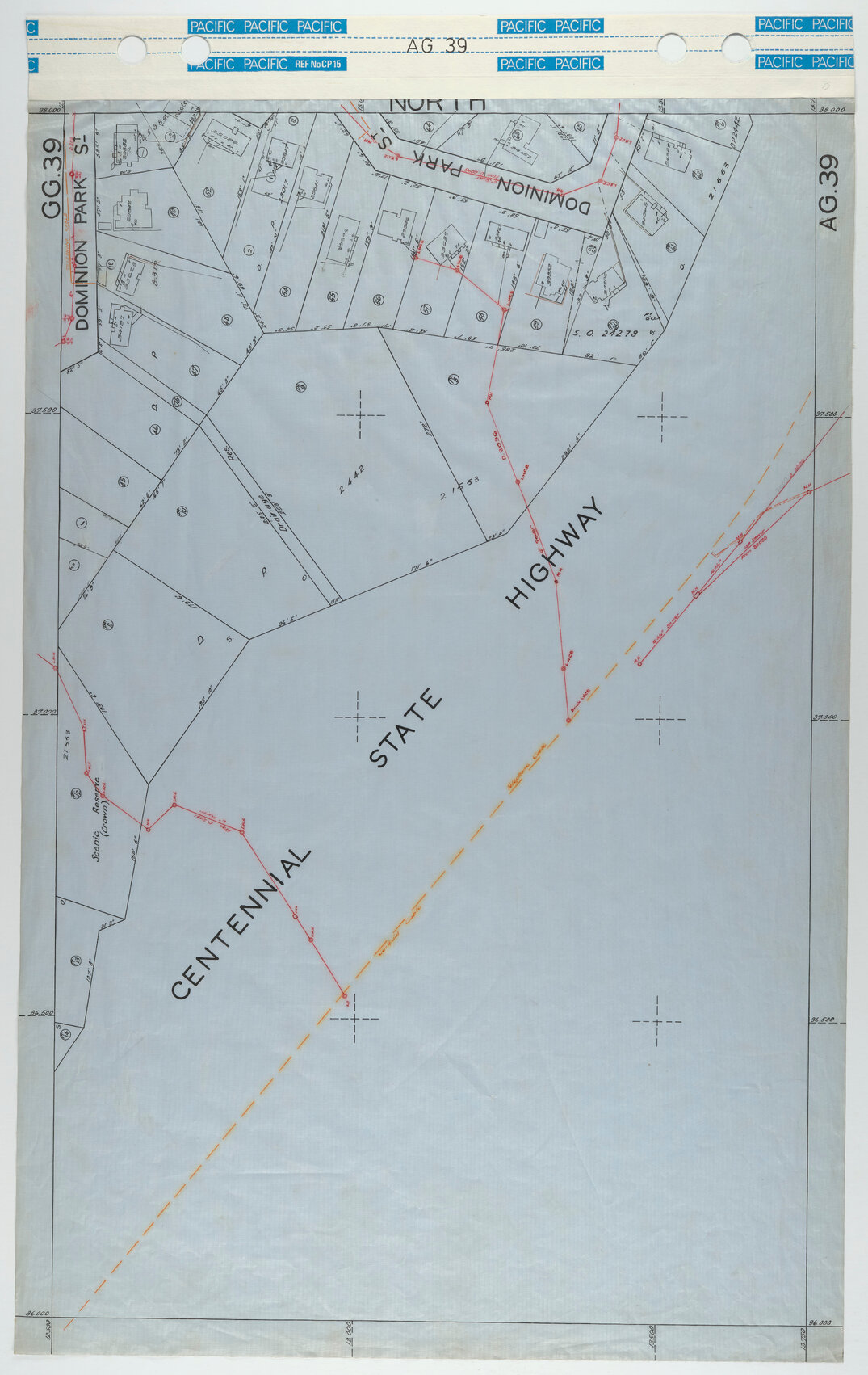 40 Foot to an Inch Record Sheet, sheet AG39