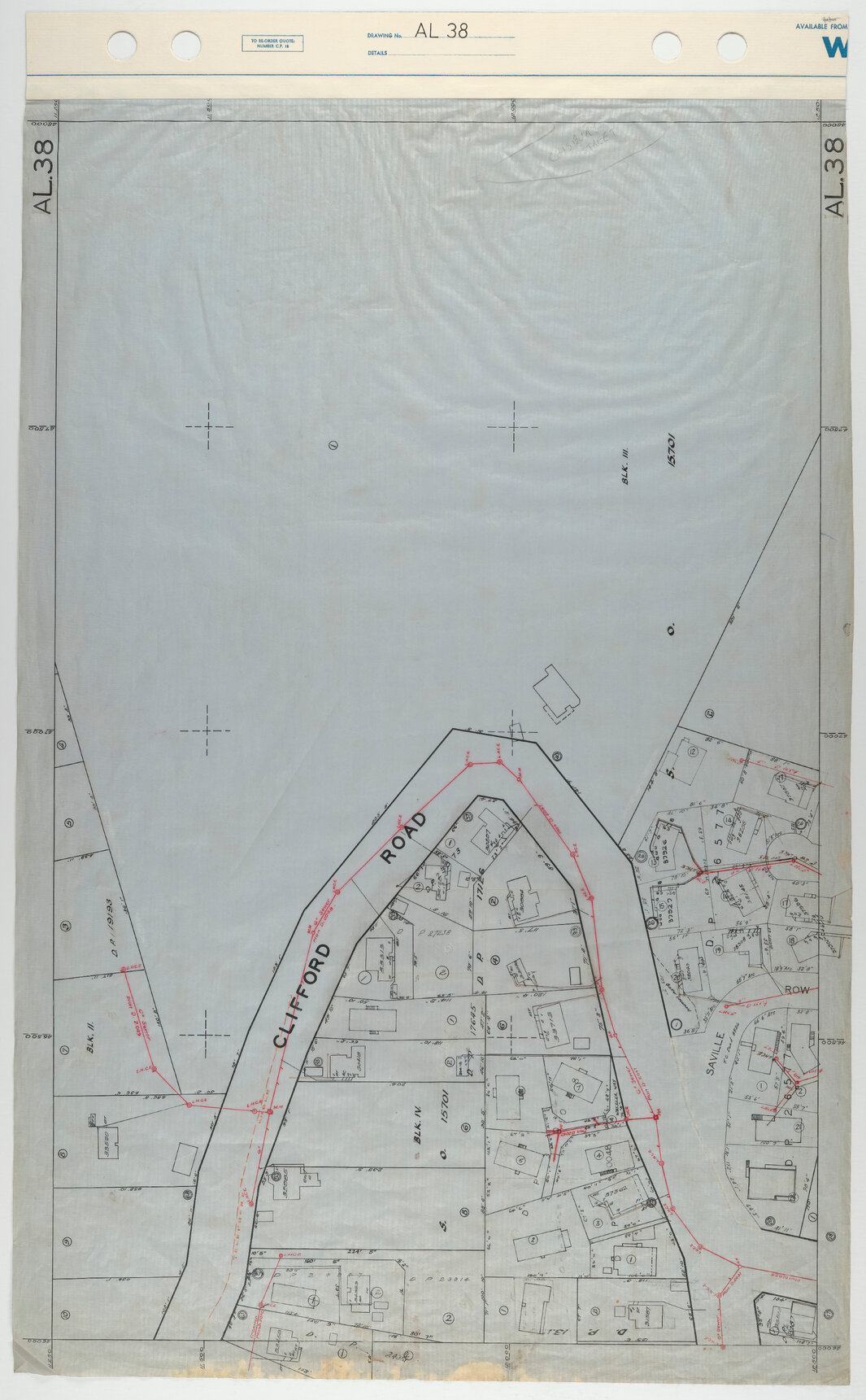40 Foot to an Inch Record Sheet, sheet AL38