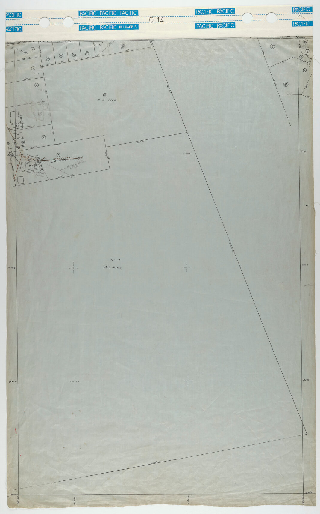 40 Foot to an Inch Record Sheet, sheet Q14
