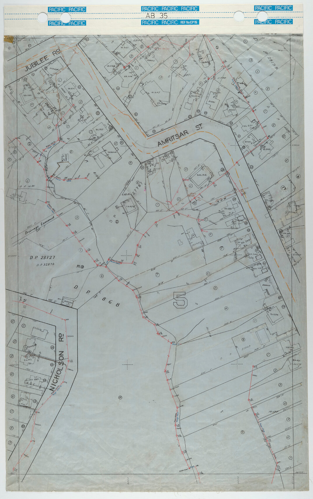 40 Foot to an Inch Record Sheet, sheet AB35