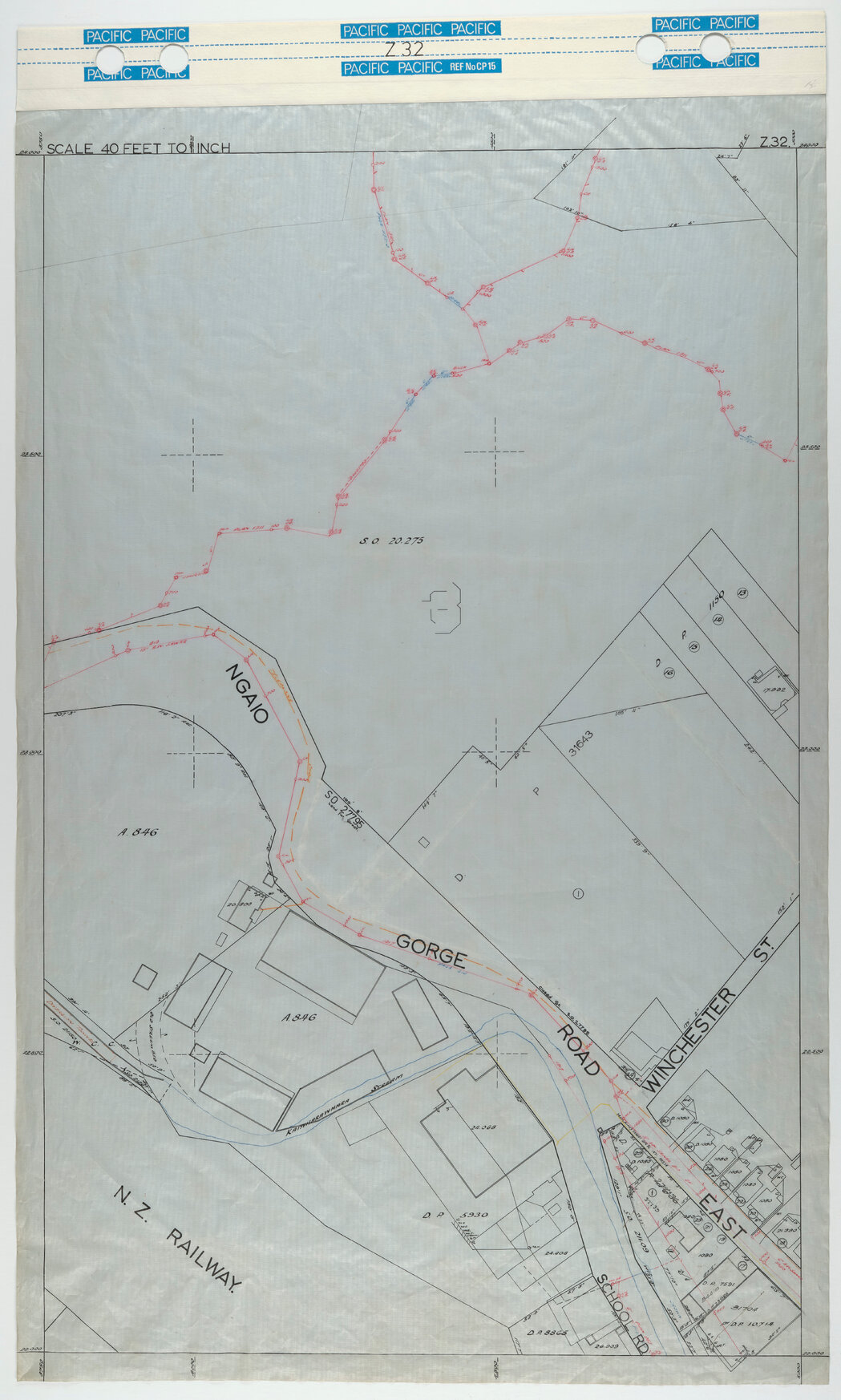 40 Foot to an Inch Record Sheet, sheet Z32