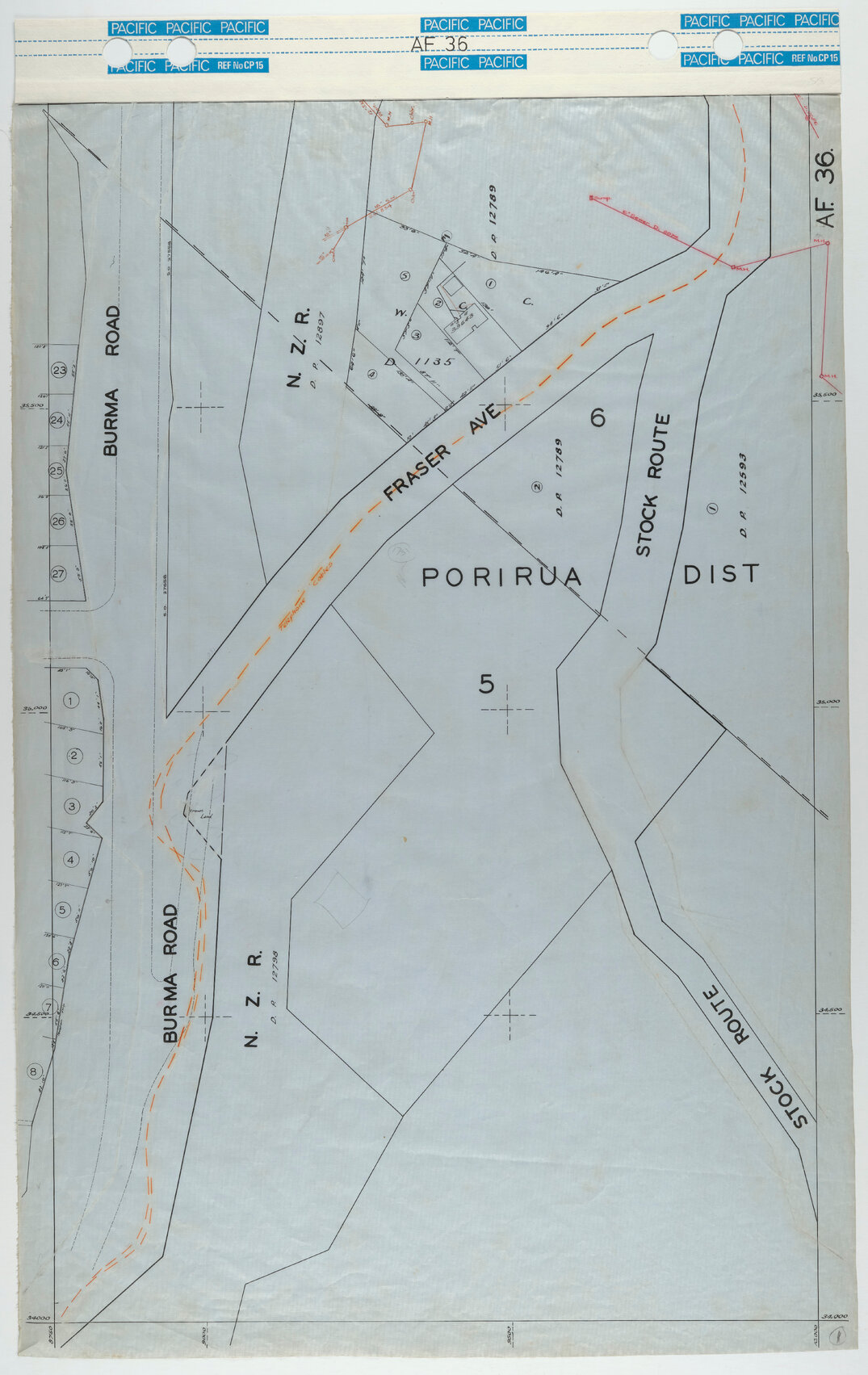 40 Foot to an Inch Record Sheet, sheet AF36