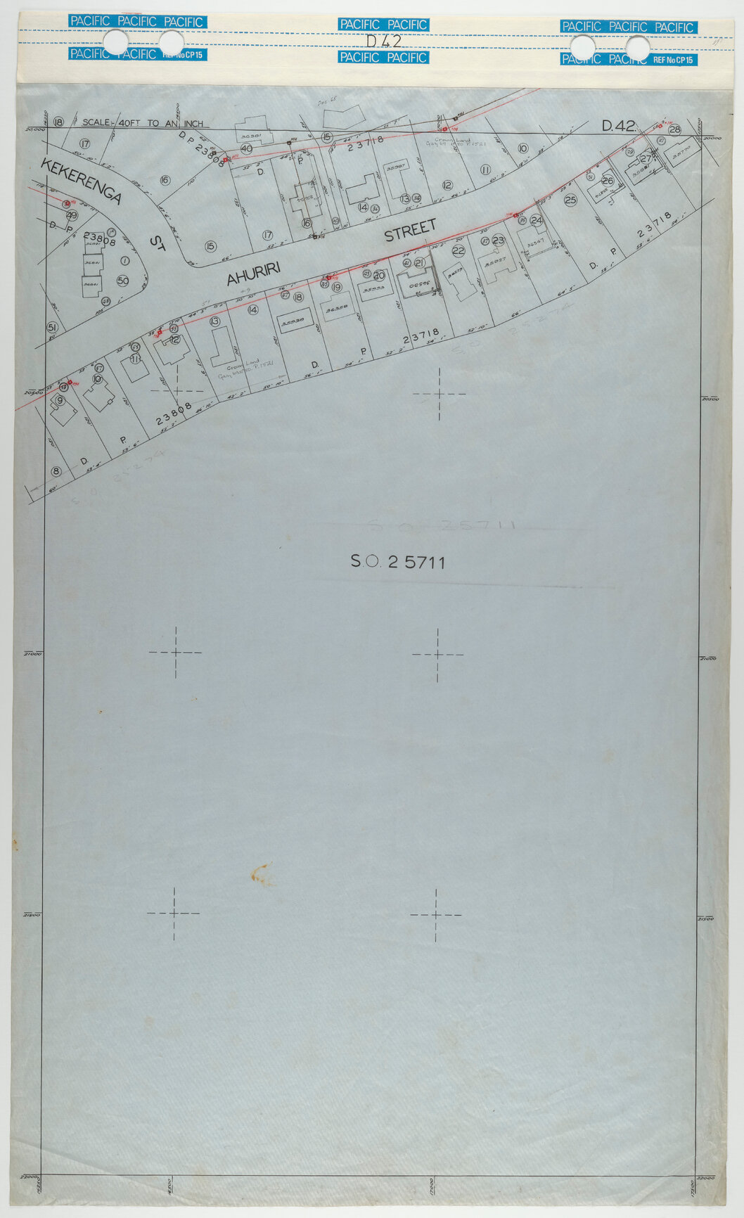 40 Foot to an Inch Record Sheet, sheet D42