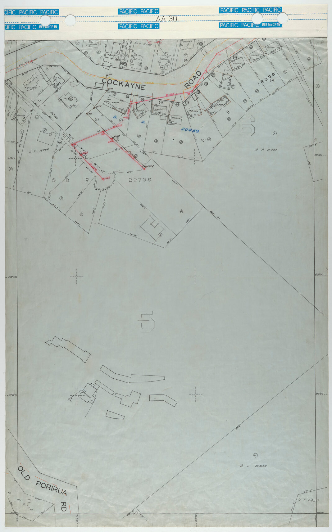 40 Foot to an Inch Record Sheet, sheet AA30