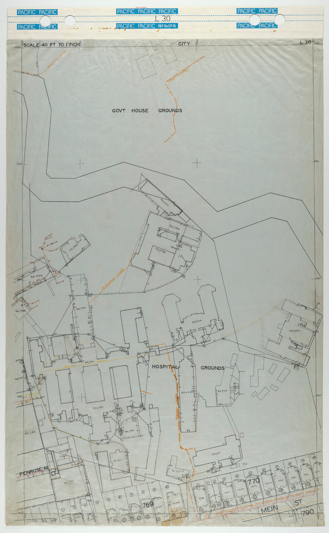 40 Foot to an Inch Record Sheet, sheet L30