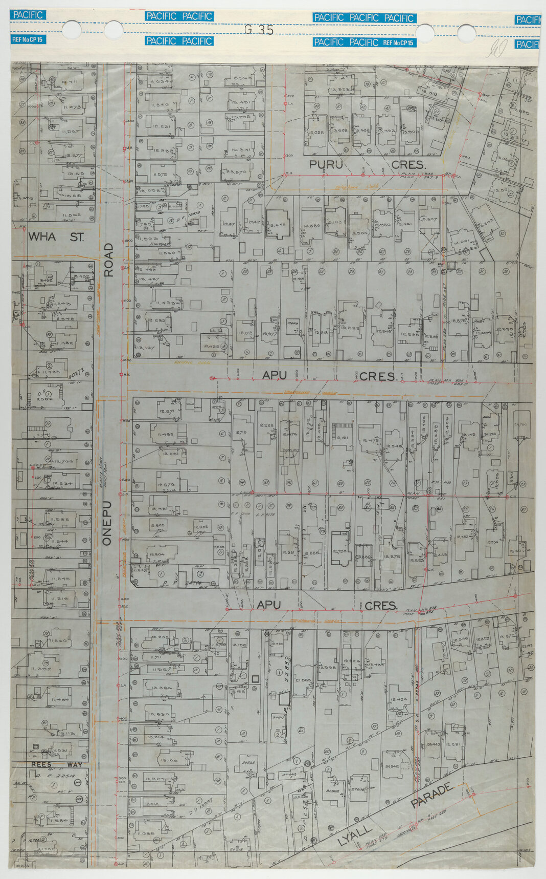 40 Foot to an Inch Record Sheet, sheet G35
