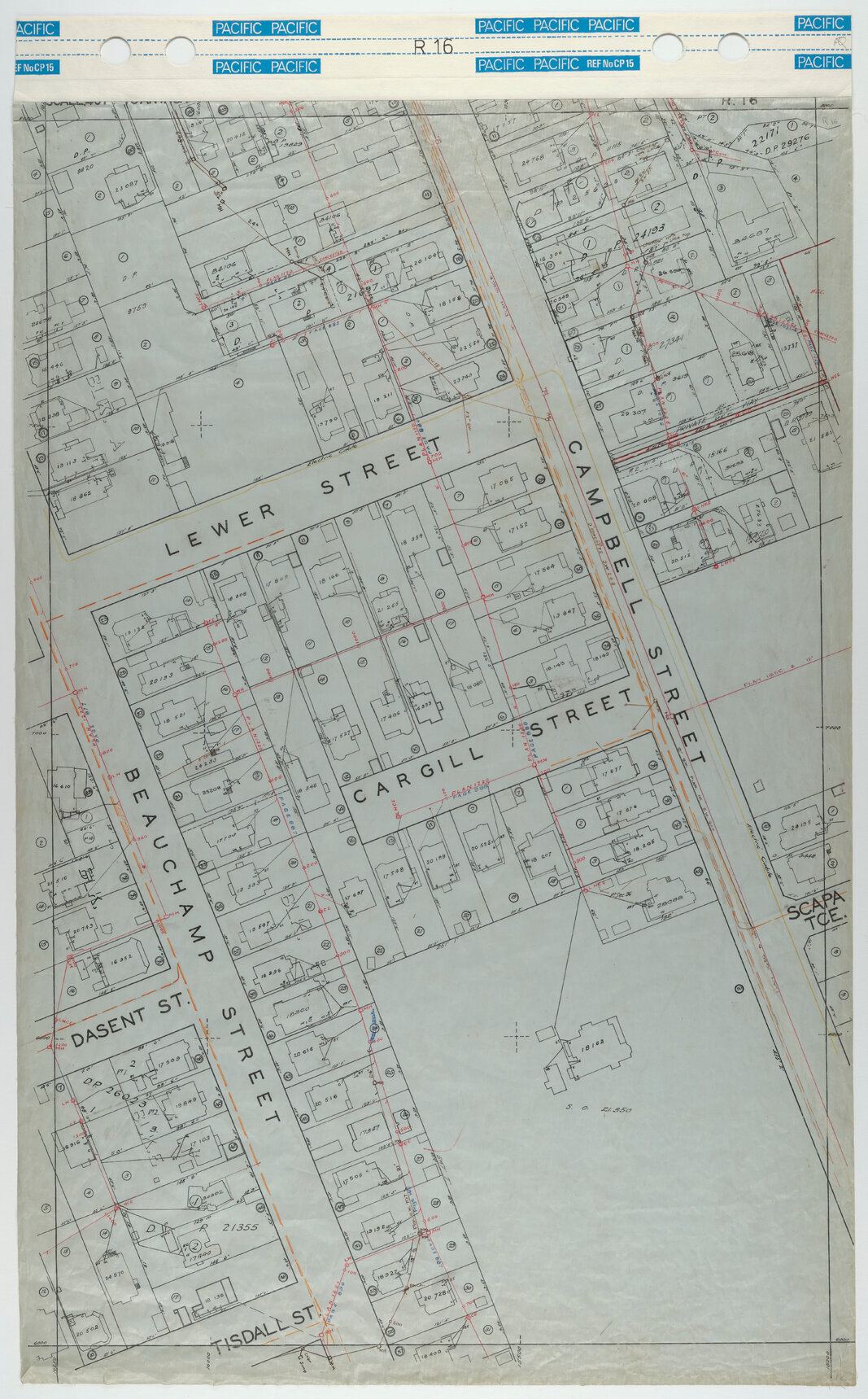 40 Foot to an Inch Record Sheet, sheet R16