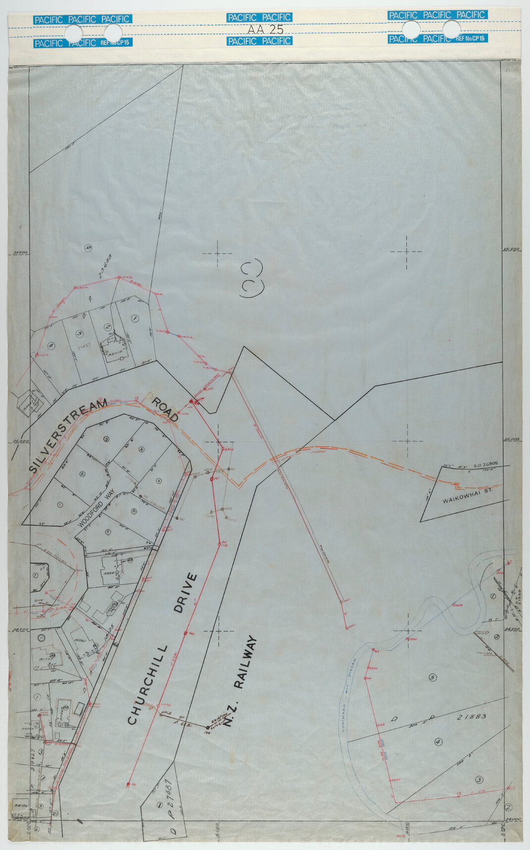 40 Foot to an Inch Record Sheet, sheet AA25