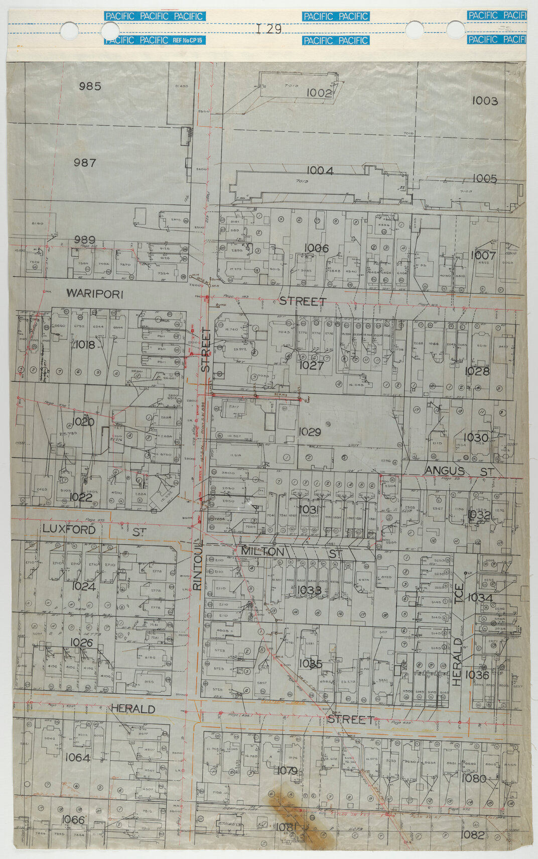 40 Foot to an Inch Record Sheet, sheet I29