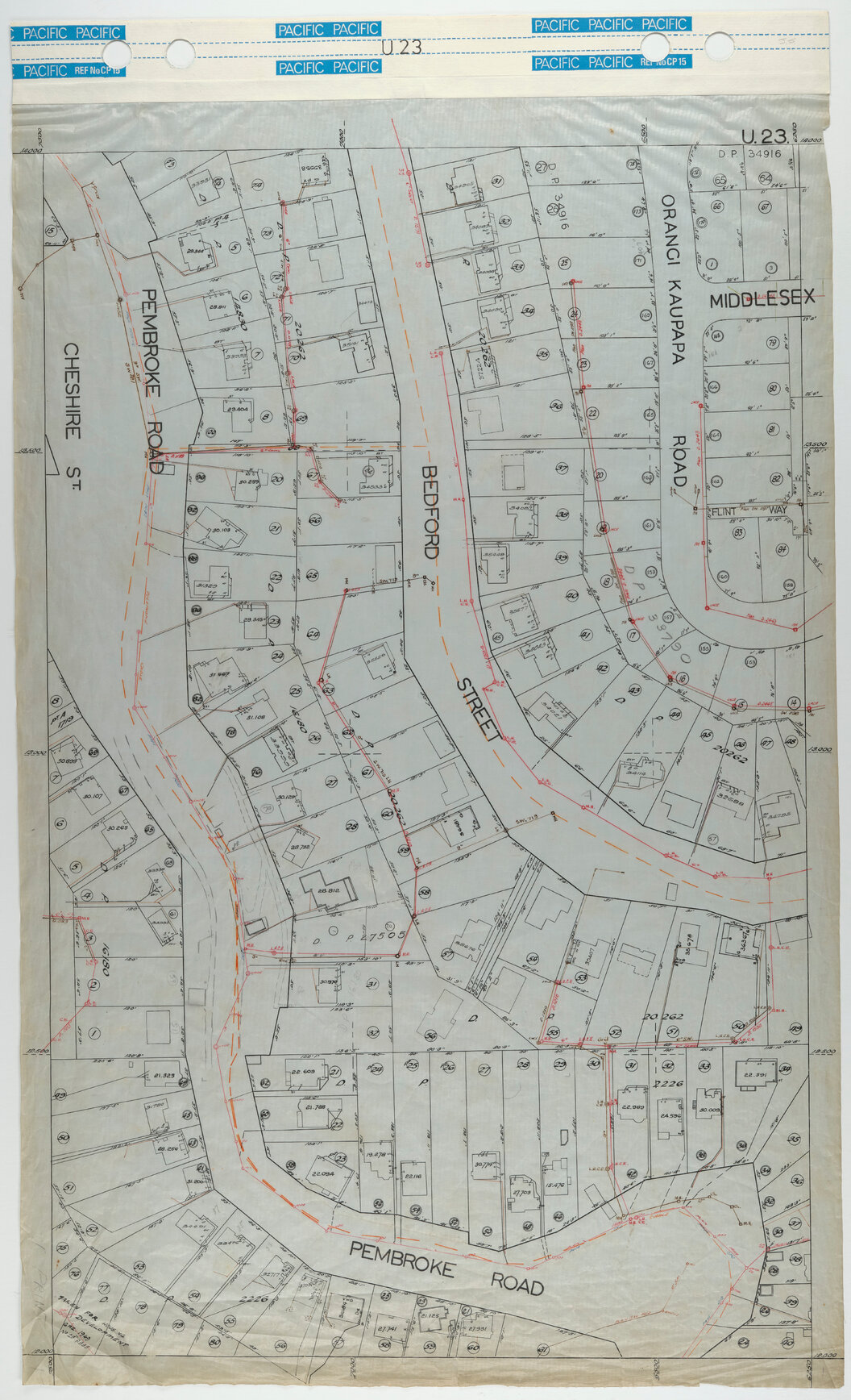40 Foot to an Inch Record Sheet, sheet U23