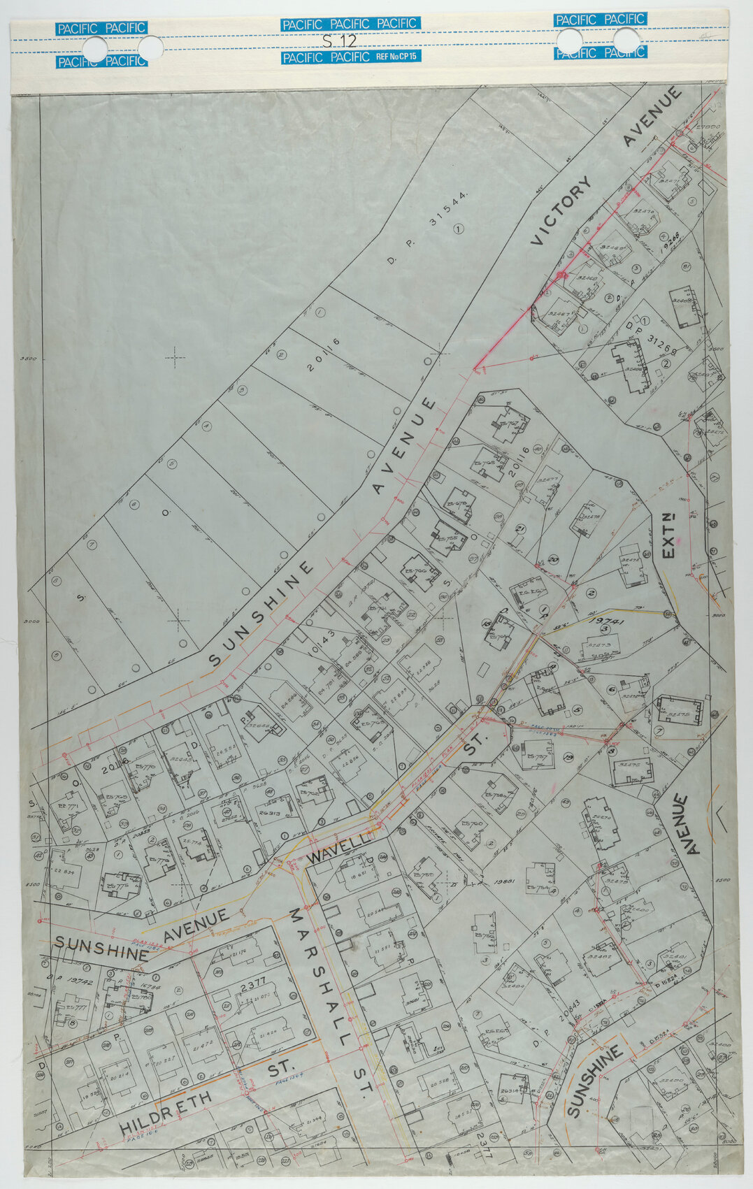 40 Foot to an Inch Record Sheet, sheet S12