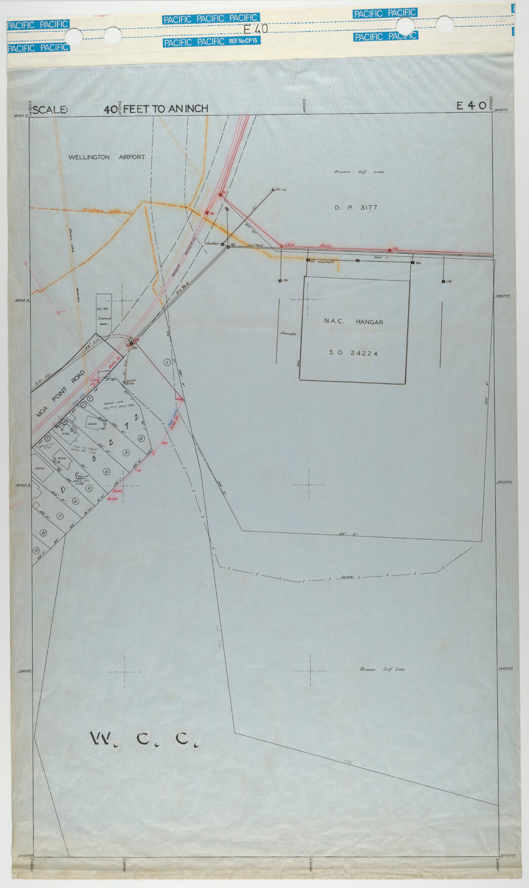 40 Foot to an Inch Record Sheet, sheet E40