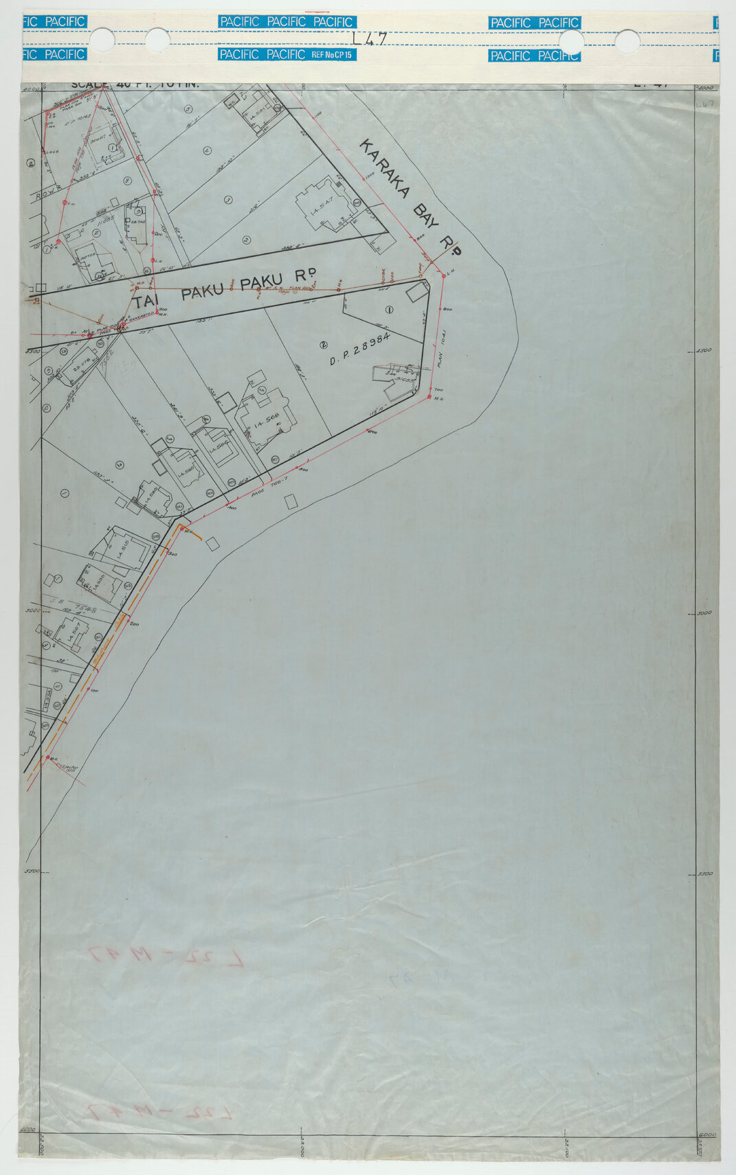 40 Foot to an Inch Record Sheet, sheet L47