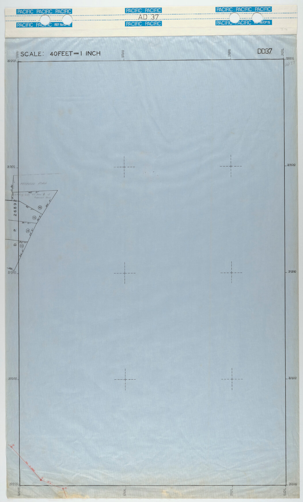 40 Foot to an Inch Record Sheet, sheet AD37