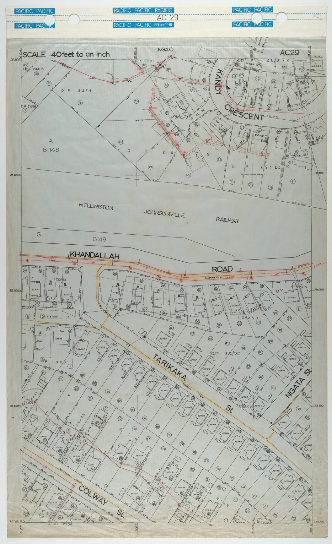 40 Foot to an Inch Record Sheet, sheet AC29
