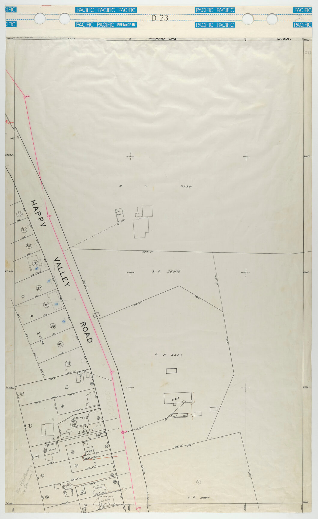 40 Foot to an Inch Record Sheet, sheet D23